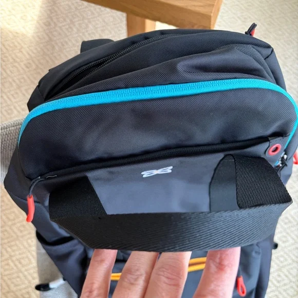 NWT Sherpani Tote Backpack Camden Black with Colorful Accents - Picture 5 of 9